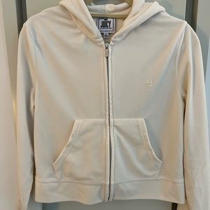 SET: Juicy Couture Ivory Velour Tracksuit